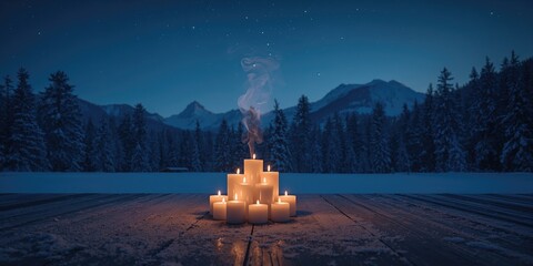 A lit candle for remembrance, designed for memorial ceremonies