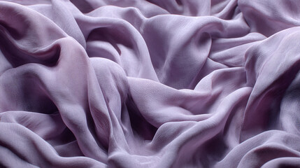Obraz premium Close-up view of delicate, flowing fabric in a muted purple hue, creating a sense of ethereal beauty and soft texture