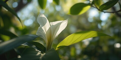 Obraz premium Macro shot of White Crown flower or Calotropis gigantea, emphasizing texture for herbal illustration use