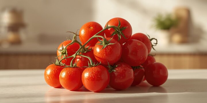 Fresh tomatoes in a decorative arrangement emphasizing natural produce for market displays or recipes, World Food Day - Powered by Adobe