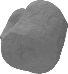 3D Rock Stone Gold Nugget High Quality Isolated