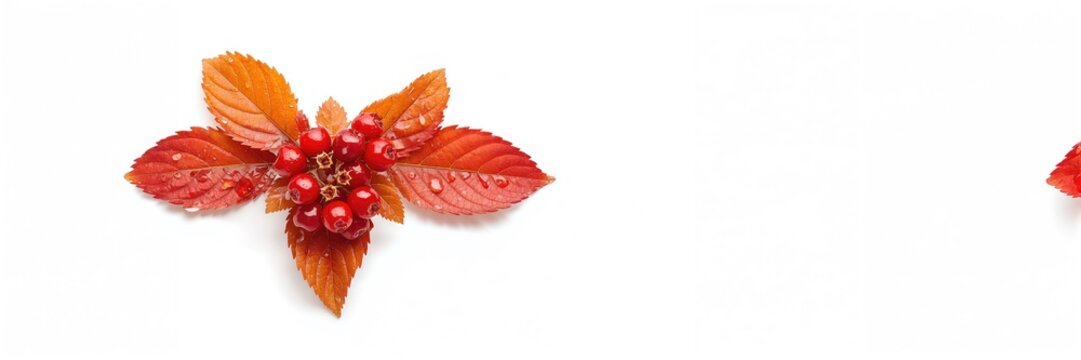 White backdrop highlighting bearberry foliage, used in herbal medicine or botanical studies