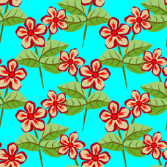 Vector - flower bouquet in color seamless pattern.