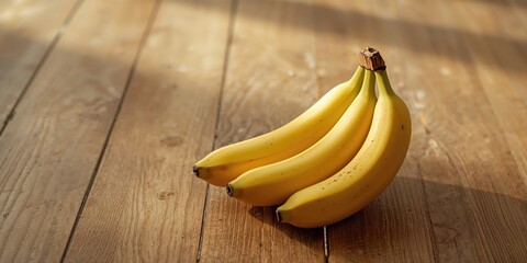 Cluster of bananas resting on the floor highlighting tropical fruit for healthy eating