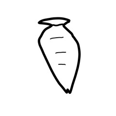 Cocoon insect baby animal organic line hand drawn
