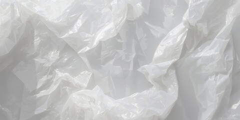 Obraz premium White shopping bag plastic texture covering an entire page for textile pattern or branding, Earth Day