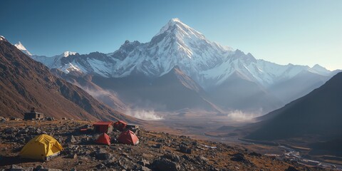 Cho Oyu's towering presence from Base Camp, highlighting high-altitude acclimatization, World Mountain Day