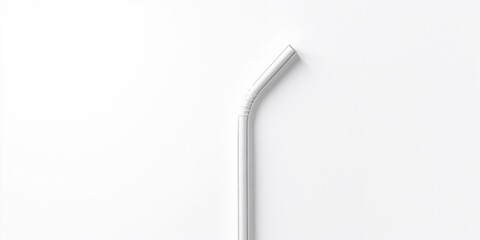 White paper drinking straw mockup emphasizing eco friendly biodegradable material, suitable for environmentally conscious branding