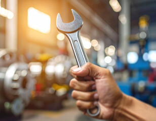 Klucz mechanika samochodowego w warsztacie – naprawa auta
