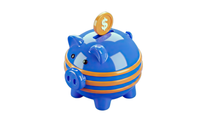 Piggy Bank with Coin: Saving Money Concept
