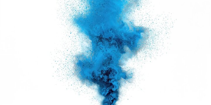 Blue sand tornado with swirling winds, illustrating desert weather patterns and dust dispersal - Powered by Adobe