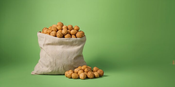 Chufa and tigernut in an eco-friendly canvas bag, sustainable packaging for organic vegan foods