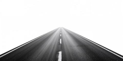 Isolated road object on white background used for layout design or UI interface, emphasis on clarity and simplicity
