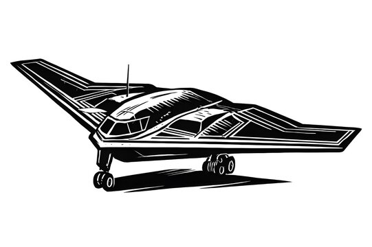 B-2 Stealth Bomber Vector Illustration