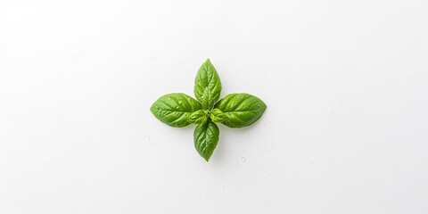 Green leaves natural vegetable clove basil for culinary use, fresh herbs in food preparation