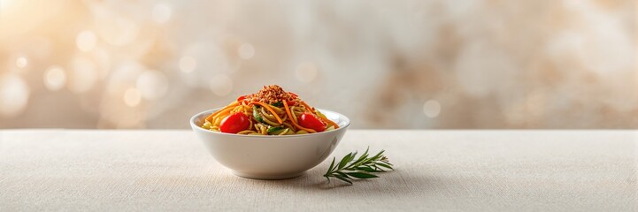 Instant noodle spicy salad bowl bold flavors for taste testing event