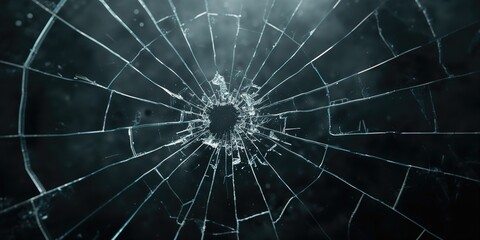 Cracked glass surface on background, suitable for text overlay in layout design
