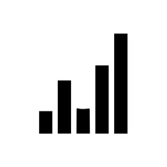 Financial Performance Chart: A striking graph of bars illustrating increasing financial data, depicting growth, upward trends and success
