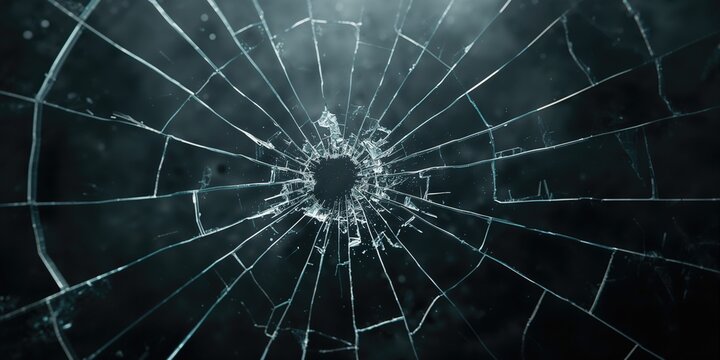 Cracked glass surface on background, suitable for text overlay in layout design
