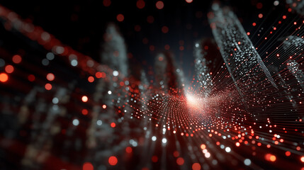 Data Visualization in Digital Realm: This image unveils an abstract representation of interconnected data streams.