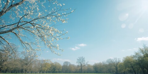 Obraz premium Young birch branches in early springtime, highlighting seasonal growth, Earth Day
