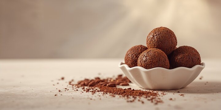 Brazilian sweet brigadeiro, indulgent treat with condensed milk and cocoa powder