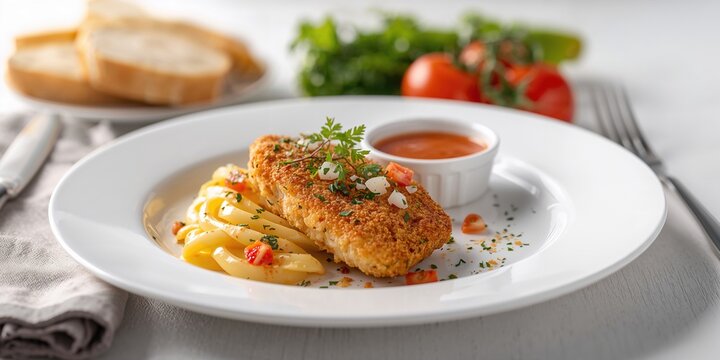 Gluten free crispy breaded Alaskan pollock, used in fish fillet preparations