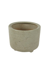 Ceramic Planter Pot: Empty Round Garden Container Decor PNG