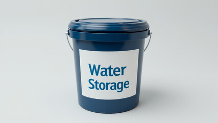 Emergency water storage container prepared for cold winter conditions