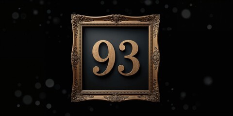 Number 93 displayed on a black background, used as a countdown element in educational or celebratory settings