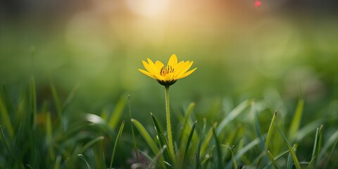 Bright yellow Adonis vernalis flower in spring, seasonal bloom and flowering plant safety