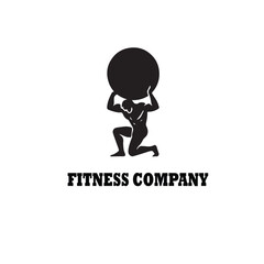 Fitness company bold logo design