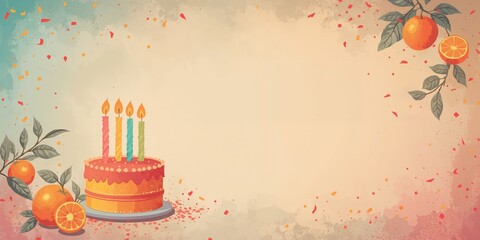 Birthday wishes for a five-year-old, festive greeting card design for young children