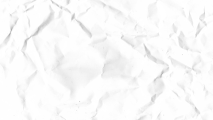 Crumpled paper texture background. White wrinkled sheet. Overlay effect image