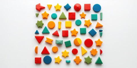 Childrens educational toys featuring vibrant geometric figures designed to promote early learning skills, Universal Childrens Day