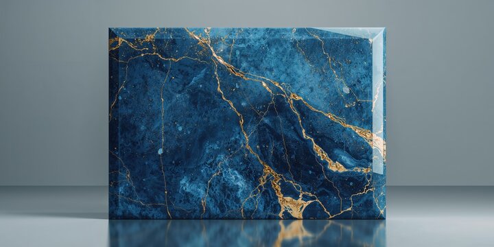 Closeup of polished granite marble surface with golden veins, suitable for UI backdrop, Earth Day