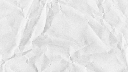 Fototapeta premium Crumpled paper texture background. White wrinkled sheet. Overlay effect image