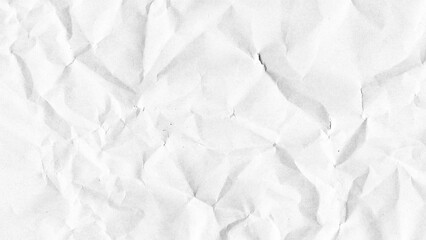 Fototapeta premium Crumpled paper texture background. White wrinkled sheet. Overlay effect image