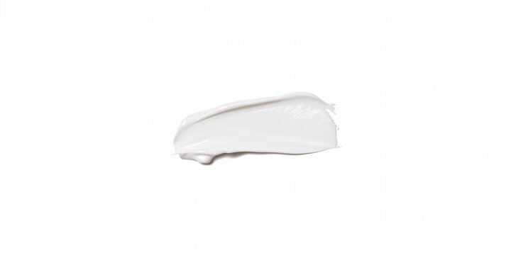 Skin with a white cosmetic cream swatch, illustrating product application or patch testing