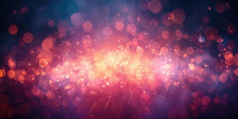 Bokeh lights scene serving as a backdrop for editorial headers and visual content organization