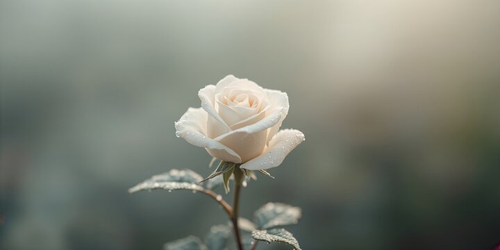 Winter-themed Christmas rose flower on a white background for holiday floral arrangements