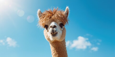 Fototapeta premium Vivid photo of an isolated creature with messy, vibrant hair, highlighting wildlife diversity, World Wildlife Day