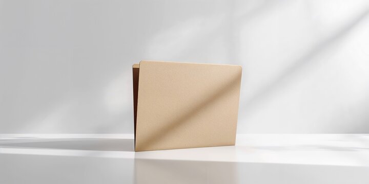 Cardboard file folder with papers inside, serving as a practical solution for document management