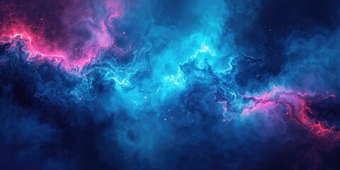 Obraz premium Blue pink fantasy background, ideal for text and layout designs, with vibrant color contrast