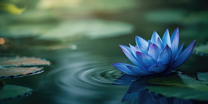 Blue lotus flowers detailed view highlighting natural beauty, ideal for floral pattern design, World Nature Conservation Day