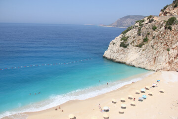 Naklejka premium Kaputaş Beach in Kaş Antalya – Turquoise Coast Paradise