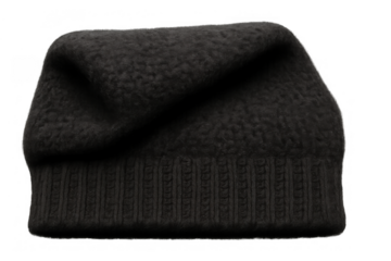 Black knitted wool beanie hat providing warmth and style for cold weather, a soft winter apparel accessory