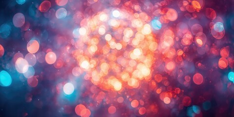 Colorful bokeh and sparkle effects creating a vibrant backdrop for design projects or layouts