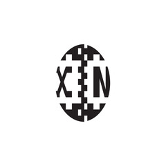 XN Alphabet Bold Unique Design Monogram Initial Alphabet Pixel Logo Concept