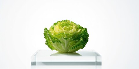 Frillice Iceberg detailed on white acrylic, used as a background for text placement, World Ice Cream Day